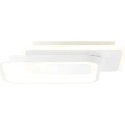 BRILLIANT Geron Wand- und Deckenleuchte 31x31cm weiß Innenleuchten,Deckenleuchten,-dekorativ | 1x 24W LED integriert, (Lichtstrom: 3138lm, Lichtfarbe: 3000K) | Energiesparend und langlebig durch LED-E