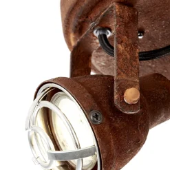 BRILLIANT Lampe Bente Spotrondell 3flg rostfarbend | 3x PAR51, GU10, 4W, geeignet für Reflektorlampen (nicht enthalten) | Köpfe schwenkbar