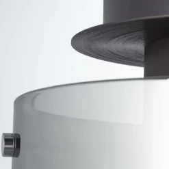 BRILLIANT Lampe Beth Deckenleuchte 20cm Kaffee/rauchglas | 1x A60, E27, 60W, g.f. Normallampen n. ent. | Für LED-Leuchtmittel geeignet | Dimmbar bei Verwendung geeigneter Leuchtmittel