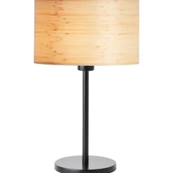 BRILLIANT Lampe, Romm Tischleuchte holz hell/schwarz, 1x A60, E27, 52W, Mit Schnurzwischenschalter