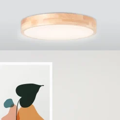 Brilliant Moreen LED Deckenleuchte 34cm holz, Holz/Kunststoff/Metall, 1x 14 W LED integriert, (Lichtstrom: 1300lm, Lichtfarbe: 3000-4500K)