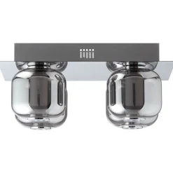 BRILLIANT Rafa LED Deckenleuchte 4flg chrom/rauchglas Innenleuchten,Deckenleuchten,-dekorativ | 4x 5.5W LED integriert, (Lichtstrom: 535lm, Lichtfarbe: 3000K) | Energiesparend und langlebig durch LED-