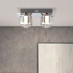 BRILLIANT Rafa LED Deckenleuchte 4flg chrom/rauchglas Innenleuchten,Deckenleuchten,-dekorativ | 4x 5.5W LED integriert, (Lichtstrom: 535lm, Lichtfarbe: 3000K) | Energiesparend und langlebig durch LED-
