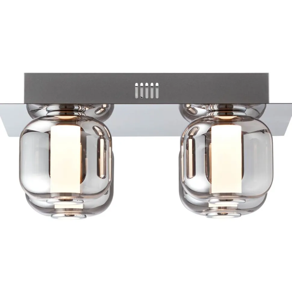 BRILLIANT Rafa LED Deckenleuchte 4flg chrom/rauchglas Innenleuchten,Deckenleuchten,-dekorativ | 4x 5.5W LED integriert, (Lichtstrom: 535lm, Lichtfarbe: 3000K) | Energiesparend und langlebig durch LED-