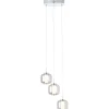 BRILLIANT Rafa LED Pendelleuchte 3flg Rondell chrom/rauchglas Innenleuchten,Pendelleuchten,-Rondell | 3x 5.67W LED integriert, (Lichtstrom: 528lm, Lichtfarbe: 3000K) | In der Höhe einstellbar / Kabel