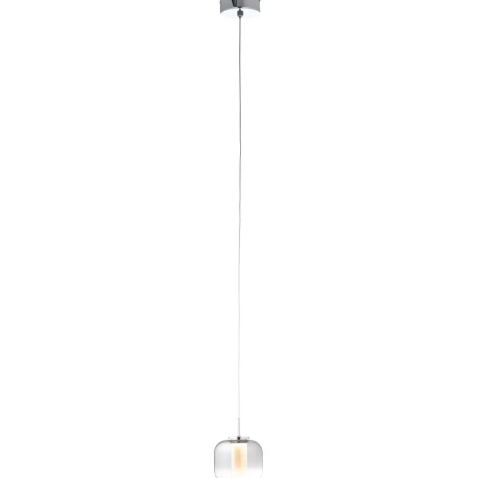 BRILLIANT Rafa LED Pendelleuchte 1flg chrom/rauchglas Innenleuchten,Pendelleuchten | 1x 7W LED integriert, (Lichtstrom: 437lm, Lichtfarbe: 3000K) | In der Höhe einstellbar / Kabel kürzbar
