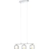 BRILLIANT Rafa LED Pendelleuchte 3flg Balken chrom/rauchglas Innenleuchten,Pendelleuchten,-Balken | 3x 5.67W LED integriert, (Lichtstrom: 697lm, Lichtfarbe: 3000K) | In der Höhe einstellbar / Kabel kü