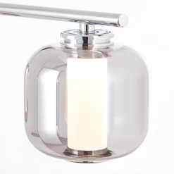 BRILLIANT Rafa LED Pendelleuchte 3flg Balken chrom/rauchglas Innenleuchten,Pendelleuchten,-Balken | 3x 5.67W LED integriert, (Lichtstrom: 697lm, Lichtfarbe: 3000K) | In der Höhe einstellbar / Kabel kü
