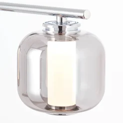BRILLIANT Rafa LED Pendelleuchte 3flg Balken chrom/rauchglas Innenleuchten,Pendelleuchten,-Balken | 3x 5.67W LED integriert, (Lichtstrom: 697lm, Lichtfarbe: 3000K) | In der Höhe einstellbar / Kabel kü