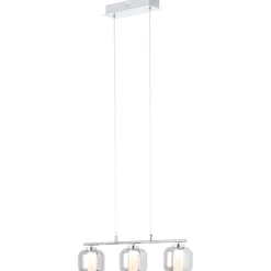 BRILLIANT Rafa LED Pendelleuchte 3flg Balken chrom/rauchglas Innenleuchten,Pendelleuchten,-Balken | 3x 5.67W LED integriert, (Lichtstrom: 697lm, Lichtfarbe: 3000K) | In der Höhe einstellbar / Kabel kü