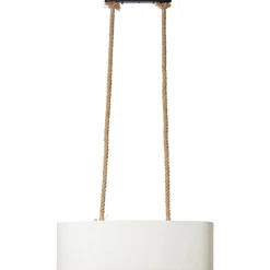 BRILLIANT Sailor Pendelleuchte, 2-flammig natur/weiß Innenleuchten,Pendelleuchten,-Balken | 2x A60, E27, 40W, geeignet für Normallampen (nicht enthalten) | Für LED-Leuchtmittel geeignet