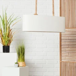 BRILLIANT Sailor Pendelleuchte, 2-flammig natur/weiß Innenleuchten,Pendelleuchten,-Balken | 2x A60, E27, 40W, geeignet für Normallampen (nicht enthalten) | Für LED-Leuchtmittel geeignet