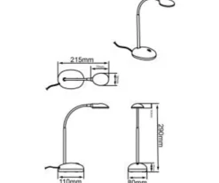 Brilliant Timmi LED Tischleuchte Schwarz 2 W