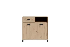 byLIVING Badezimmer Kommode WELLNESS, Breite 80,5 cm, Artisan Eiche/schwarz