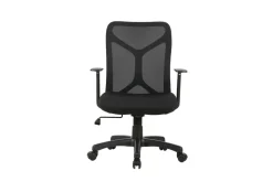 byLIVING Bürostuhl BONE, Bezug in schwarz, Gestell schwarz, Wippmechanik