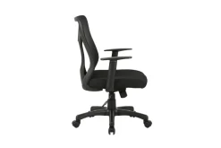 byLIVING Bürostuhl BONE, Bezug in schwarz, Gestell schwarz, Wippmechanik