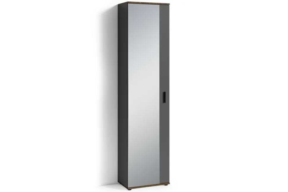 byLIVING Garderobe JAKOB, Breite 49 cm, Old Wood/anthrazit, Spiegeltür