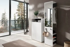 byLIVING Garderoben-Set LYON, Breite 110 cm, weiß/schwarz