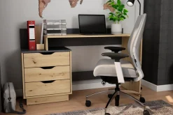 byLIVING Schreibtisch BELFAST, Breite 138 cm, Artisan Eiche/anthrazit
