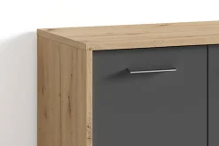byLIVING Schuhschrank BEN, Breite 63 cm, Artisan Eiche (Eiche-Optik)/anthrazit