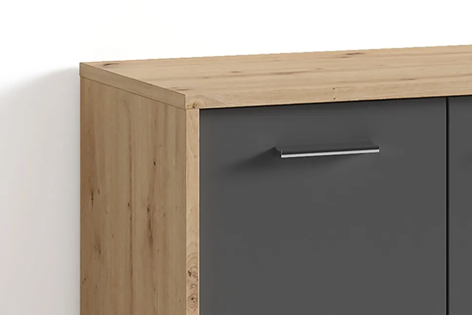 byLIVING Schuhschrank BEN, Breite 63 cm, Artisan Eiche (Eiche-Optik)/anthrazit
