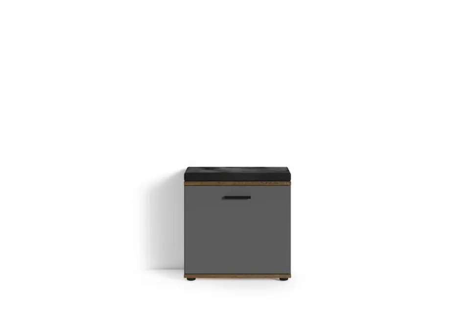 byLIVING Sitzbank JAKOB, Breite 48,5 cm, Old Wood /anthrazit, Sitzkissen