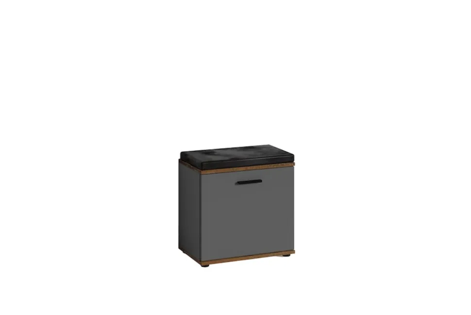 byLIVING Sitzbank JAKOB, Breite 48,5 cm, Old Wood /anthrazit, Sitzkissen
