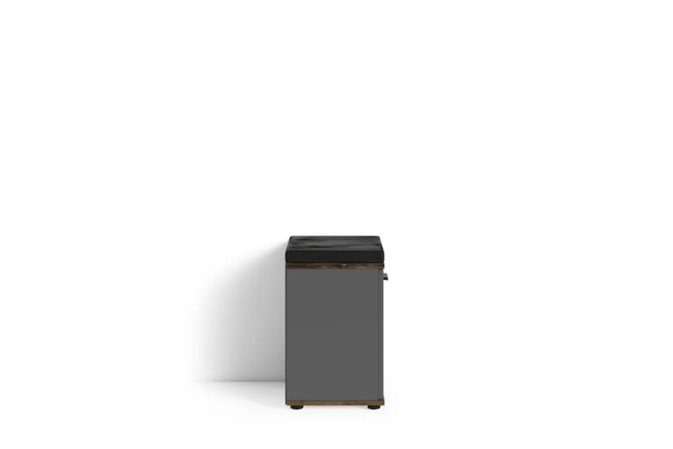 byLIVING Sitzbank JAKOB, Breite 48,5 cm, Old Wood /anthrazit, Sitzkissen