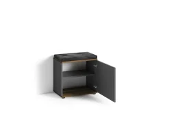 byLIVING Sitzbank JAKOB, Breite 48,5 cm, Old Wood /anthrazit, Sitzkissen