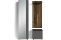 byLIVING Sitzbank JAKOB, Breite 48,5 cm, Old Wood /anthrazit, Sitzkissen