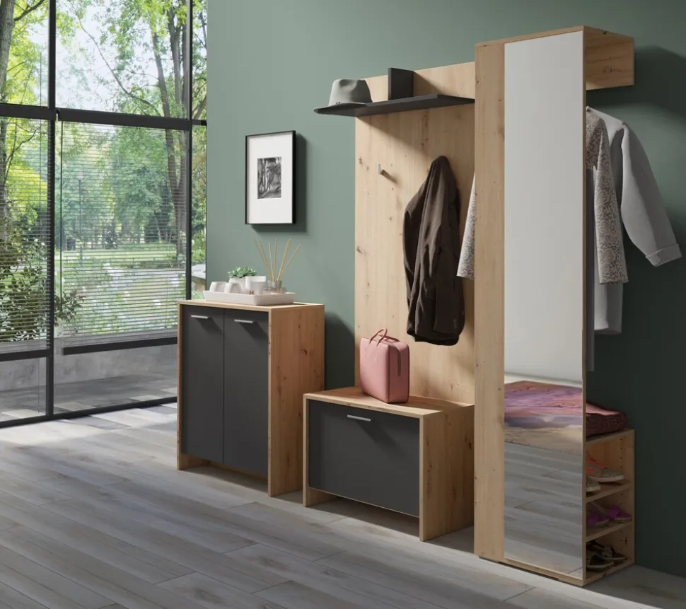 byLIVING Wandpaneel BEN, Breite 60 cm, Artisan Eiche (Eiche-Optik)/anthrazit