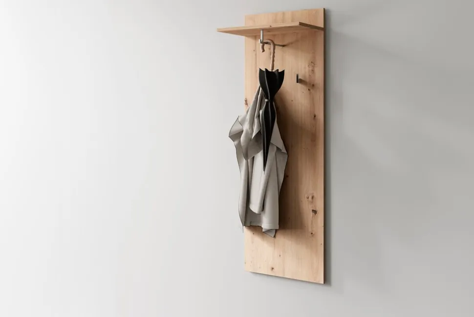 byLIVING Wandpaneel JAKOB, Breite 48 cm, Artisan Eiche, 2 Haken und Regal