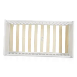 Cangaroo Babybett 2 in 1 Gitterbett Albero Kinderbett 120 x 60 cm Holz 3 Ebenen weiß
