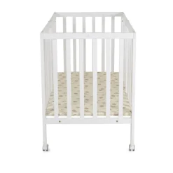 Cangaroo Baby Gitterbett Nova Holz, faltbar, höhenverstellbar, Matratze, Räder weiß