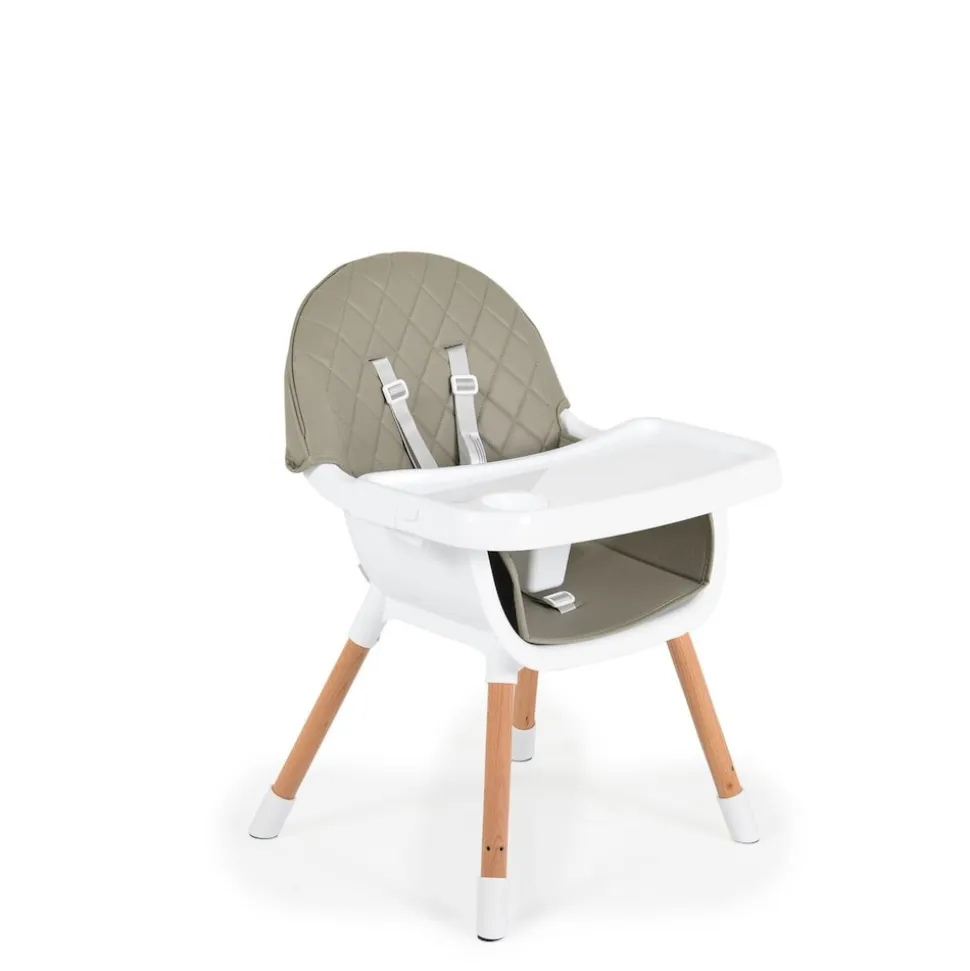 Cangaroo Kinderhochstuhl Gelato 2 in 1 Gurt, Kinderstuhl, Tisch verstellbar grau