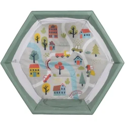 Cangaroo Laufstall Playbox klappbar Matratze Tragetasche Öffnung Reiselaufstall grün