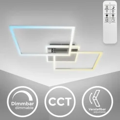 CCT LED Wand- und Deckenleuchte,chrom-alu, LED/40W