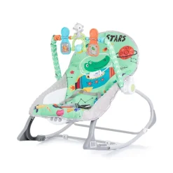 Chipolino Babywippe Baby Spa 2 in 1 elektrisch Stuhl Schaukelfunktion Spielbogen grün