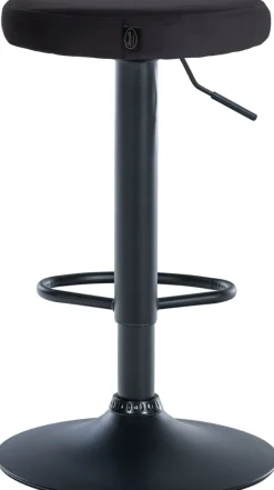CLP 2er Set Barhocker Ponte Samt I Drehbarer Thekenhocker I Höhenverstellbarer Hocker I Küchenhocker mit Metallgestell