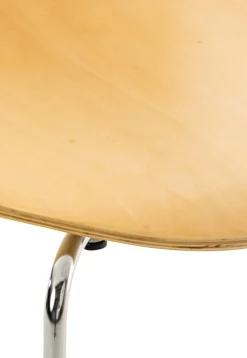 CLP Stapelstuhl Diego I Komfortabler Esszimmerstuhl I Metallgestell, Holzsitz I Ergonomisches Design I Platzsparend In Esszimmer Und Küche