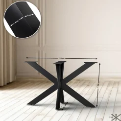 CLP Tischbeine Biloxi I Tischkufen für DIY-Tische I Höhe 71 cm I Sternförmiges Tischgestell aus pulverbeschichtetem Stahl