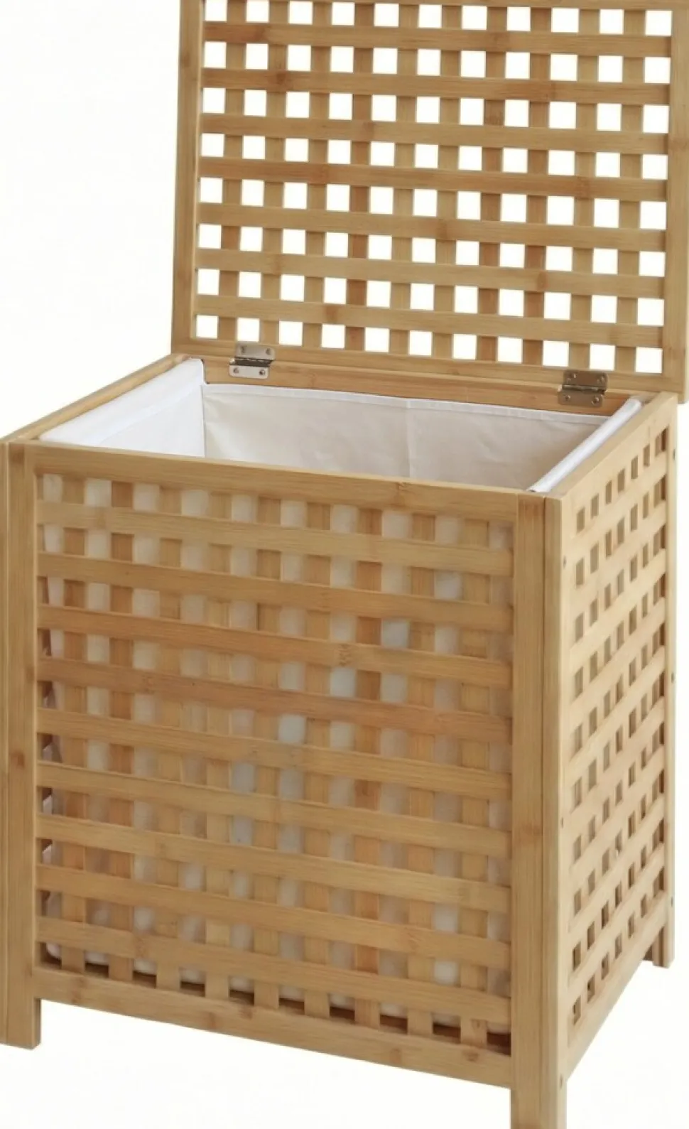 CLP Wäschebox für Schmutzwäsche Ronthy, Wäschesammler Holz Wäschesack 70L waschbar herausnehmbar, Bambusrahmen für Badezimmer