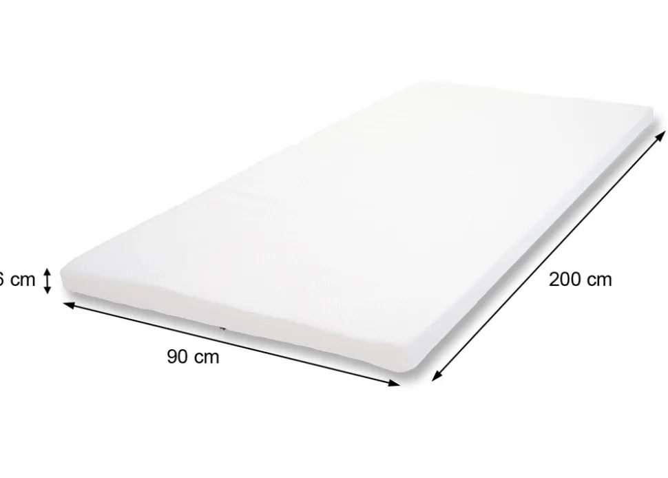 6cm Memoryfoam-Matratzentopper MCW-E63, Topper Matratzenauflage Matratzenschoner ~ 90x200cm Viscoschaum