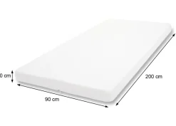 10cm Memoryfoam-Matratzentopper MCW-E63, Topper Matratzenauflage Matratzenschoner ~ 90x200cm Viscoschaum
