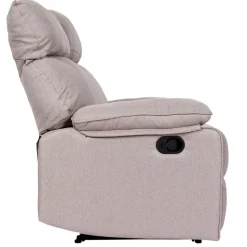 2er Kinosessel MCW-L93, Relaxsessel Fernsehsessel Sofa, Armlehne Liegefunktion Nosagfederung Stoff/Textil ~ grau-braun