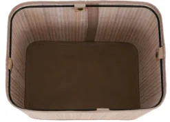 2er-Set Aufbewahrungskorb MCW-C21, Korb Aufbewahrungsbox Ordnungs-/Sortierbox Regalkorb, Bambus 33x33x23cm ~ natur