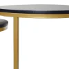 2er-Set Beistelltisch MCW-K46, Kaffeetisch Nachttisch Loungetisch, Marmor-Optik MDF ~ schwarz-gold