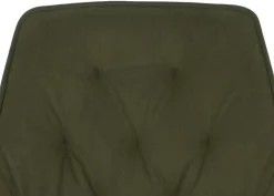 2er-Set Esszimmerstuhl MCW-L80, Küchenstuhl Polsterstuhl Stuhl mit Armlehne, drehbar, Metall Stoff/Textil ~ grün