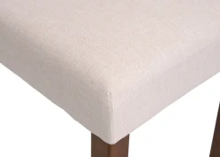 2er-Set Esszimmerstuhl MCW-O65f, Küchenstuhl Polsterstuhl, Chesterfield Stoff/Textil (280g/m²), weiß