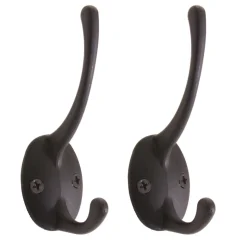 2er-Set Garderobenhaken MCW-C75, Haken Wandhaken Kleiderhaken Set